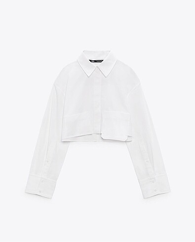 Zara / Crop Poplin Gömlek