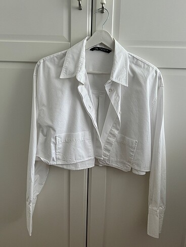 Zara Zara / Crop Poplin Gömlek