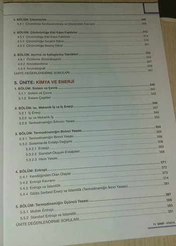 11. Sınıf Ortaöğretim Kimya Ders Kitabı - Görsel 5