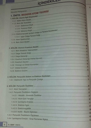 11. Sınıf Ortaöğretim Kimya Ders Kitabı - Görsel 2