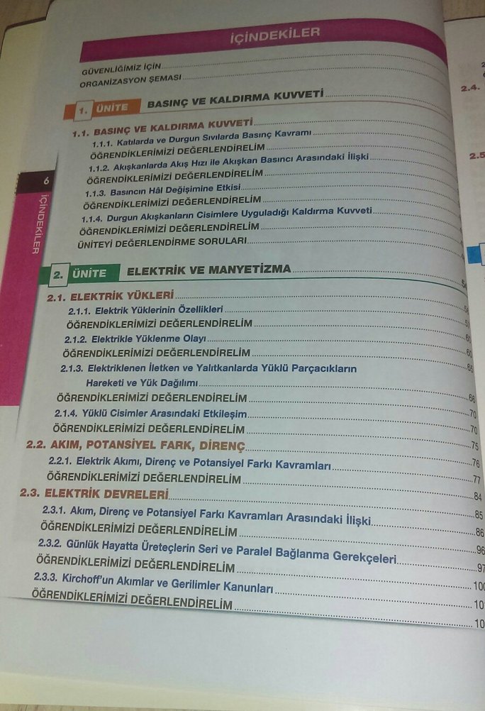 Fizik 10 Ortaöğretim Ders Kitabı - Görsel 2