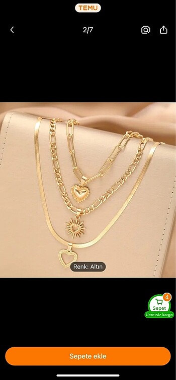  Beden Gold kolye seti