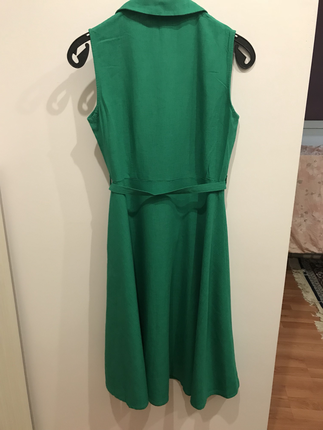 Markasız Ürün Yeşil keten elbise