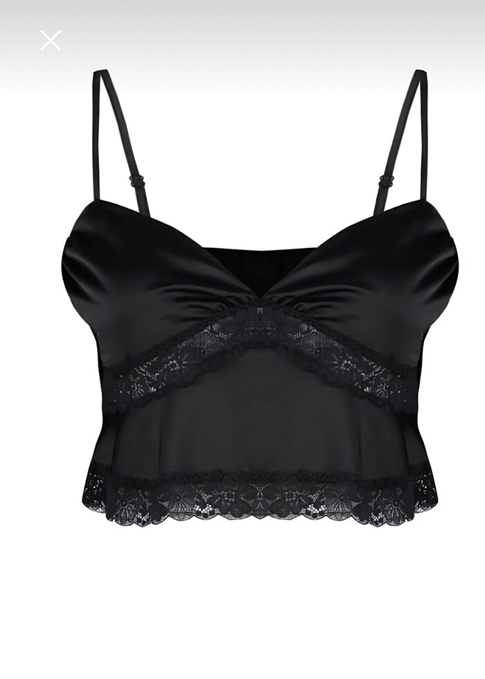 dantelli saten bluz - Görsel 5