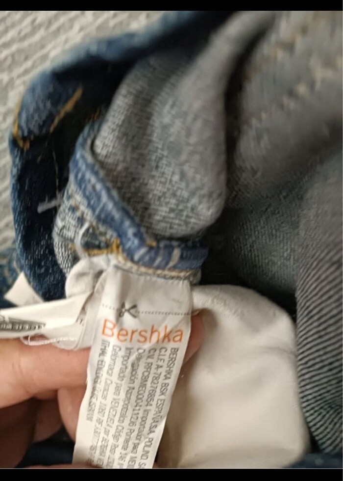 Bershka Y2K kot şort arkası cepli - Görsel 4