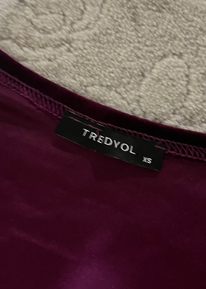 Kadife Kruvaze Bluz - Görsel 3