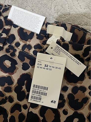 leopar desenli kumaş pantolon - Görsel 2