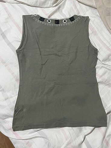 y2k 2000s Haki etnik İşlemeli Bluz - Görsel 3