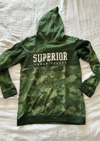 Kamuflaj Desenli Kapüşonlu Erkek çocuk Sweatshirt