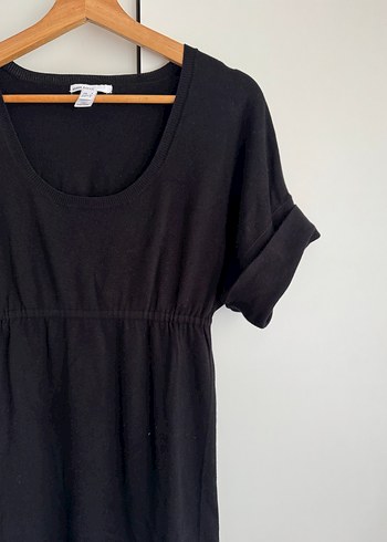 Siyah Tunik, Kısa Kollu, Midi Boy - Görsel 3