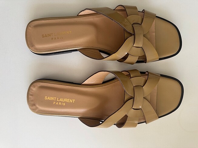 Diğer Hakiki deri Saint Laurent model terlik