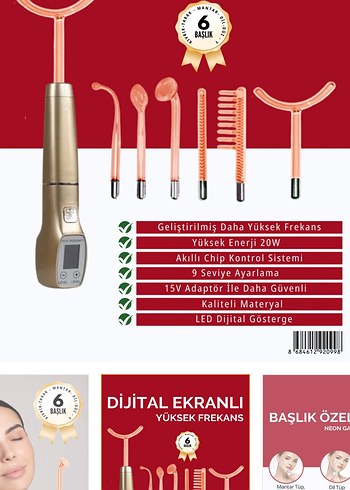 Beden Taşınabilir Yüksek Frekanslı Kişisel Bakım Cihazı