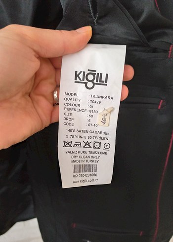 Kigili Siyah Düğmeli Erkek Ceket - Görsel 7