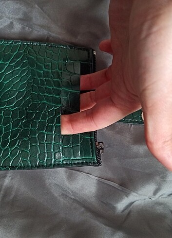 Beden yeşil Renk Krokodil bozuk para cüzdanı ve kartlık 