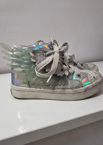 Kız Çocuk Gri Kanatlı Rock Punk Spor Ayakkabı - Görsel 3