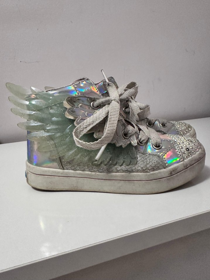 Kız Çocuk Gri Kanatlı Rock Punk Spor Ayakkabı - Görsel 3