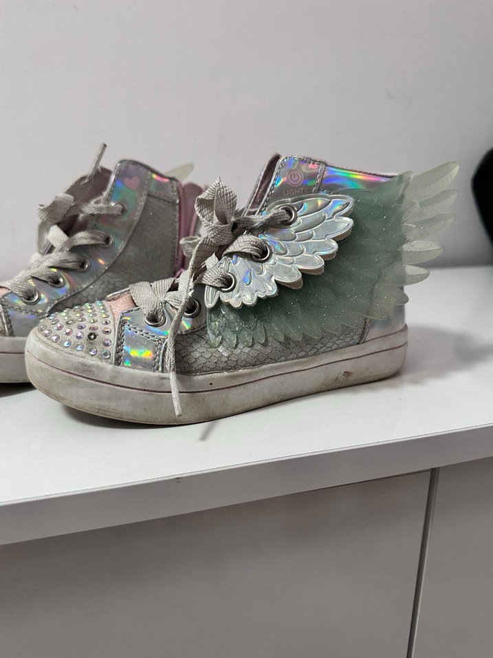 Kız Çocuk Gri Kanatlı Rock Punk Spor Ayakkabı - Görsel 2