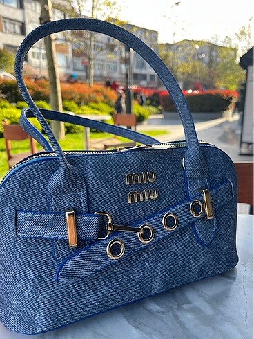  Beden jean desen miumiu kol çantası çapraz çanta