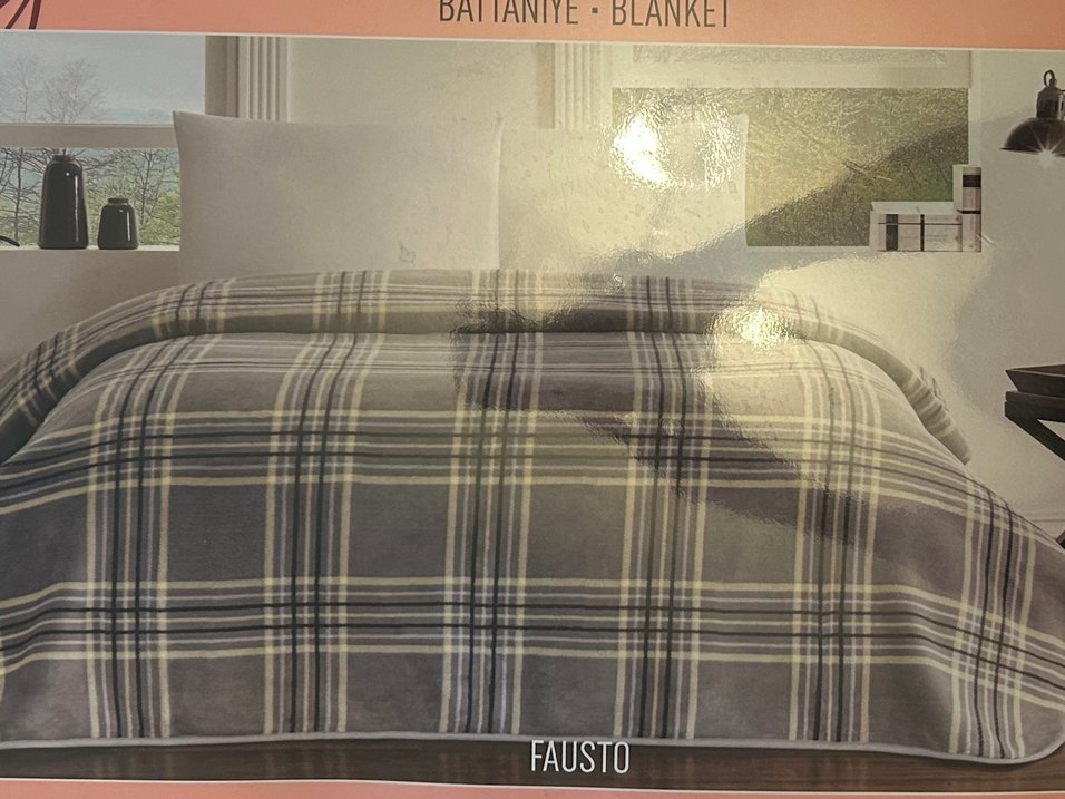 Taç Gri Ekoseli Baskılı Nevresim Takımı - Görsel 3