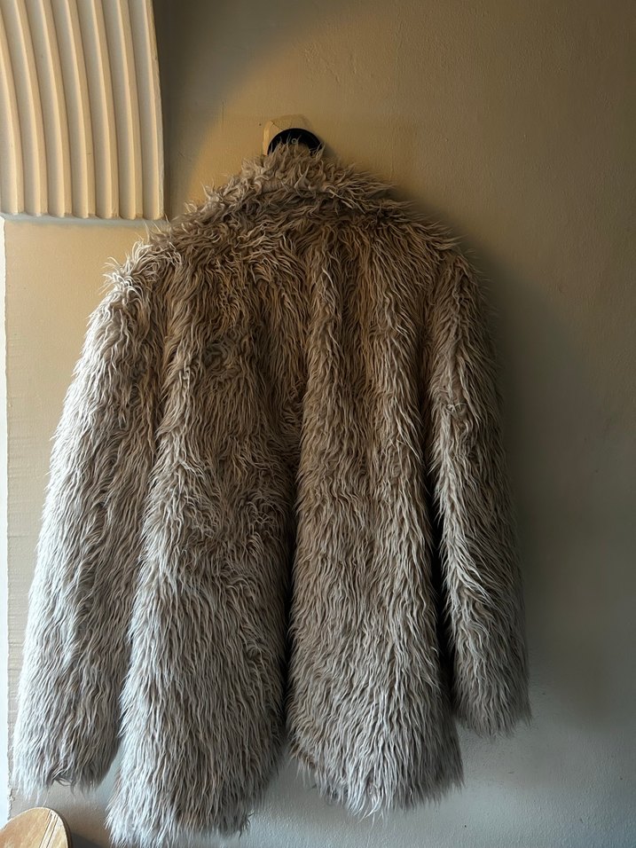 H&M Midi Kürk Kaban - Görsel 3