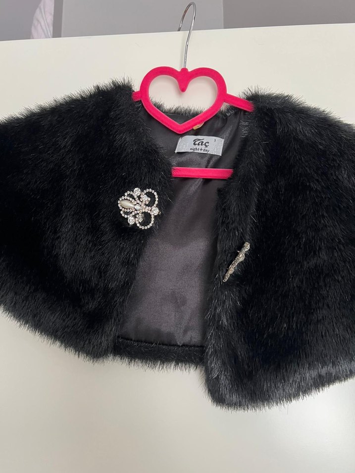 Siyah Kürk Detaylı Midi Kadın Ceket - Görsel 2