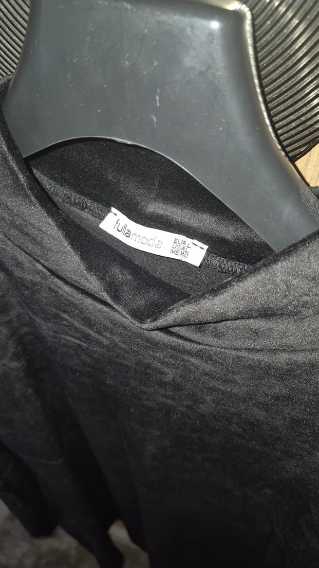 Siyah Süet Kadın Uzun elbise - Görsel 3