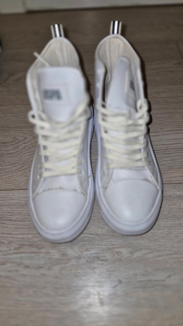 USPA Beyaz Yüksek Topuklu Kadın Spor Ayakkabı - Görsel 2