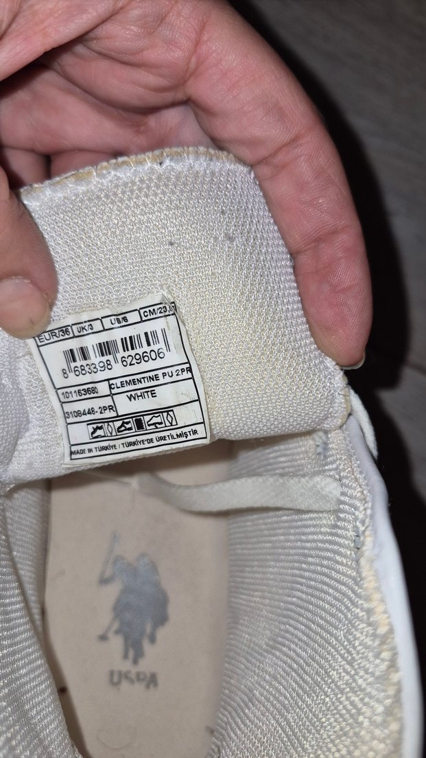 USPA Beyaz Yüksek Topuklu Kadın Spor Ayakkabı - Görsel 4