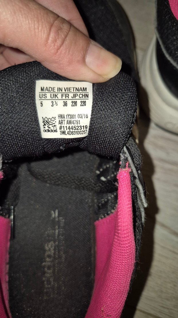 Siyah-Pembe Adidas Spor Ayakkabı - Görsel 3