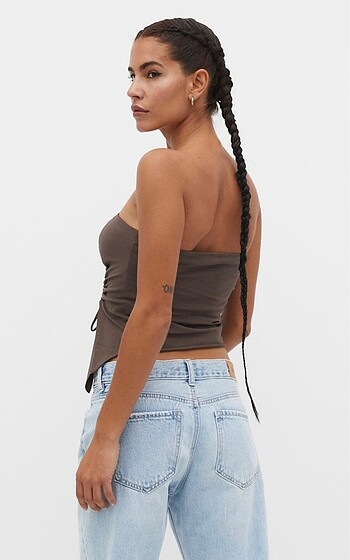 Stradivarius Stradivarius büzgülü crop