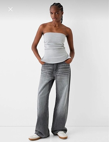 m Beden Bershka straplez bluz