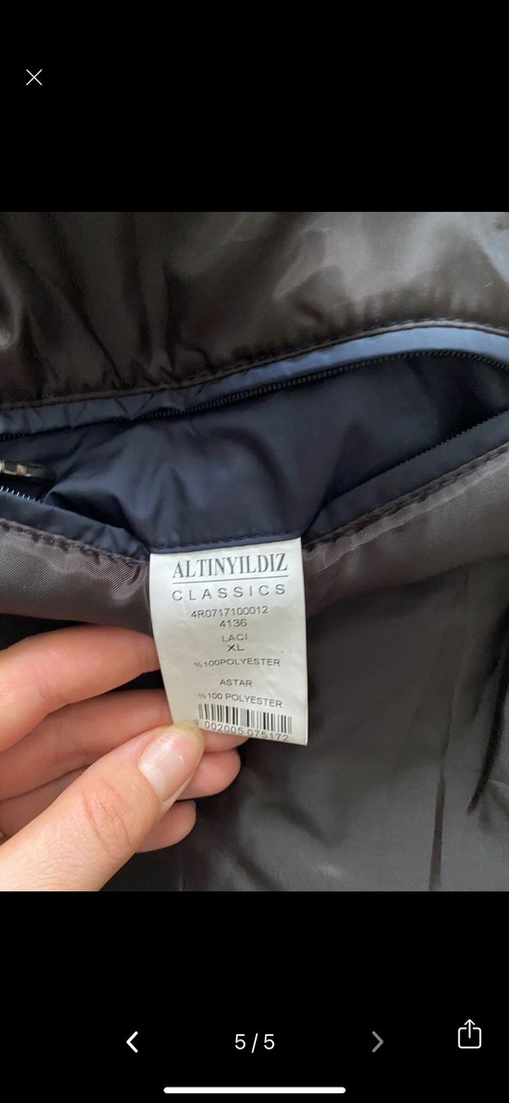 Altınyıldız Lacivert Erkek  Mont - Görsel 4