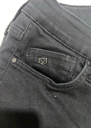 Mavi Siyah Kadın Slim Fit Kot Pantolon - Görsel 4