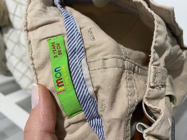 24-36 Ay Beden Limon Bej kanvas pantalon