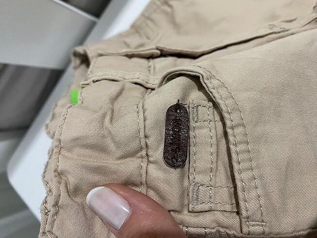 24-36 Ay Beden camel Renk Limon Bej kanvas pantalon