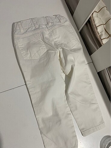 24-36 Ay Beden Beyaz Canvas pantolon