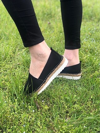 Diğer Siyah keten Espadril