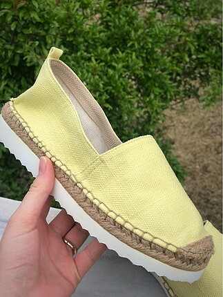 Flo Ayakkabı Sarı keten Espadril