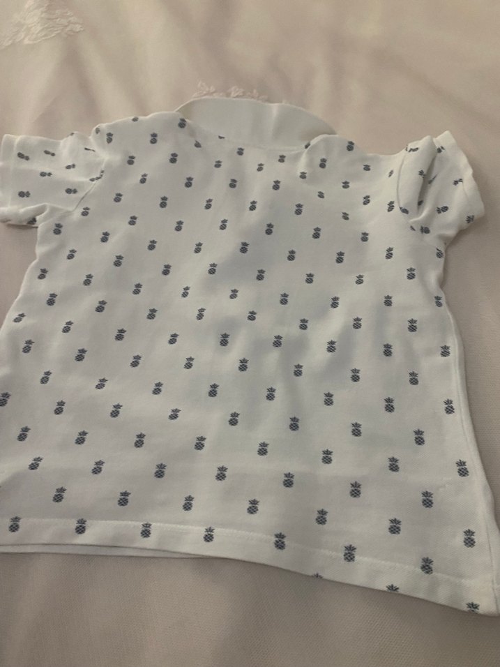 Erkek Çocuk Beyaz Düğmeli Polo Tişört - Görsel 5