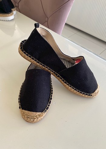 Siyah Dolgu Topuklu Kadın Espadril