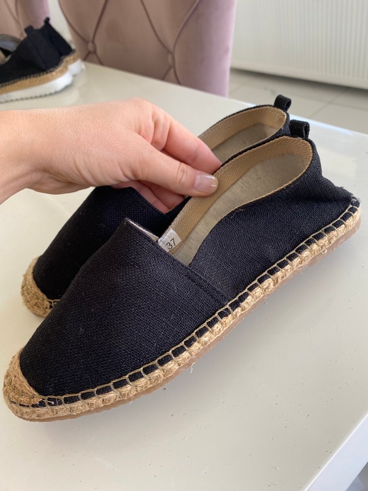 Siyah Dolgu Topuklu Kadın Espadril - Görsel 2