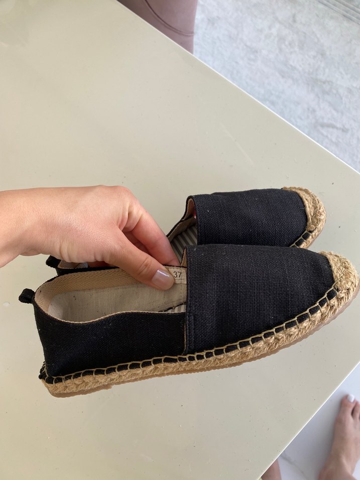 Siyah Dolgu Topuklu Kadın Espadril - Görsel 3