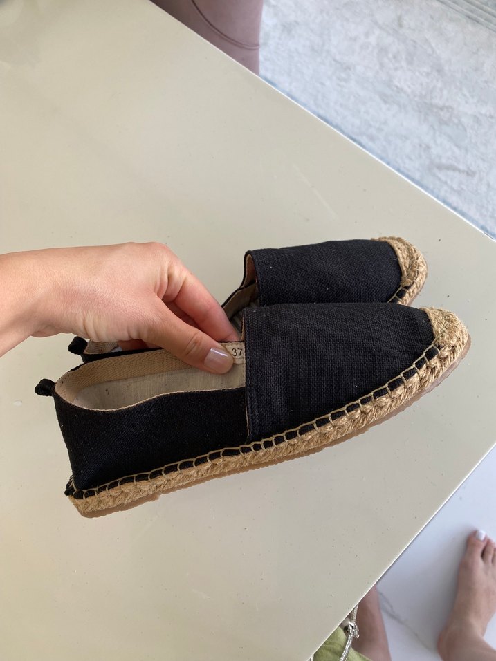 Siyah Dolgu Topuklu Kadın Espadril - Görsel 4