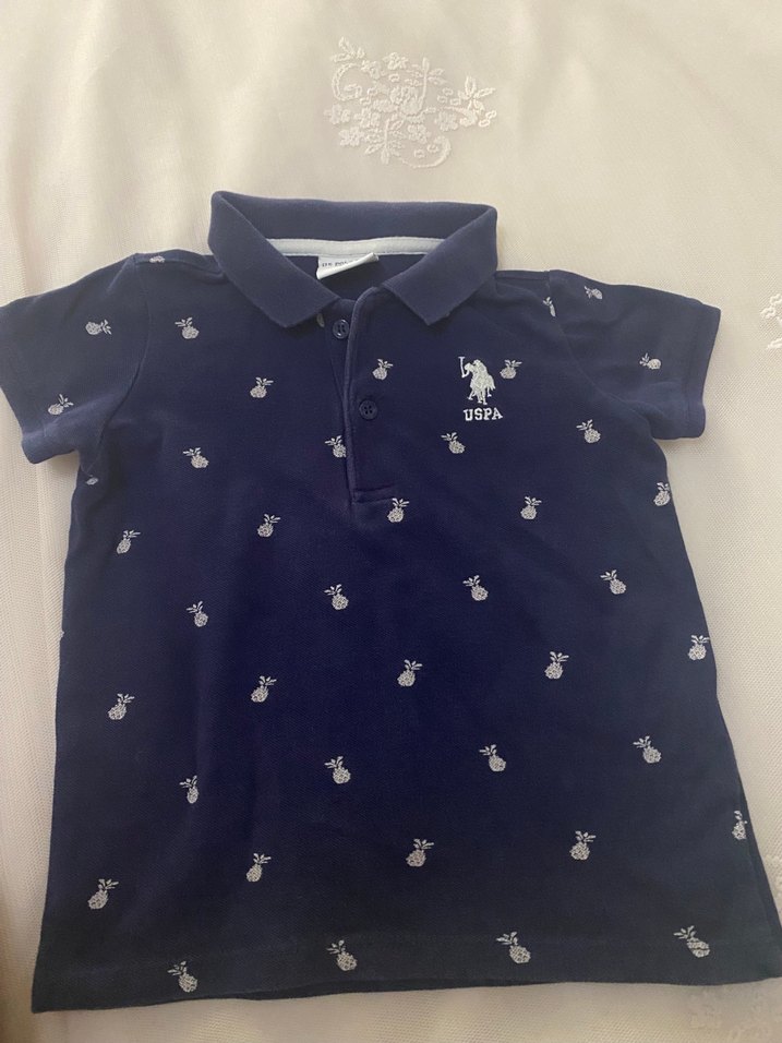 Uspa Lacivert Polo Yaka Tişört - Görsel 2