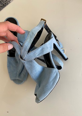 Mavi Denim Stiletto Tokalı Kadın Topuklu
