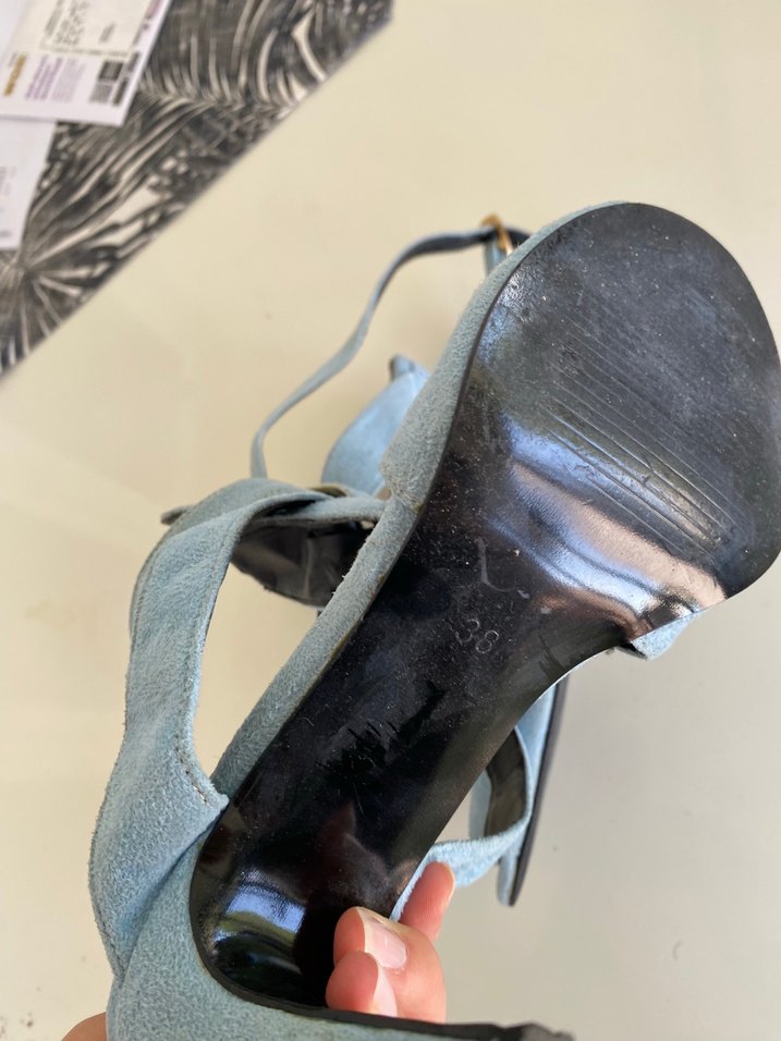 Mavi Denim Stiletto Tokalı Kadın Topuklu - Görsel 5