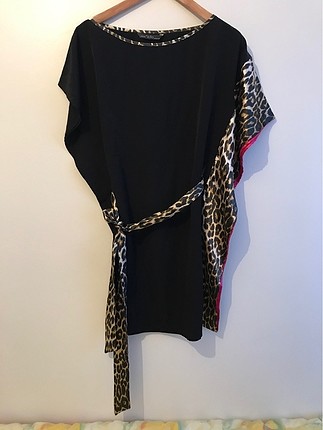 Leopar Detaylı Elbise
