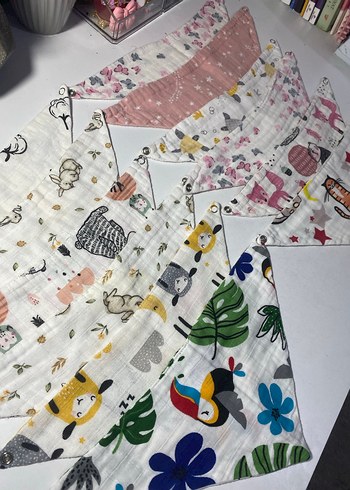 Bebek Önlüğü Seti, Renkli Desenli - Görsel 2