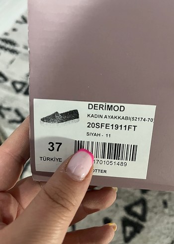 37 Beden siyah Renk Derimod Siyah Espadril