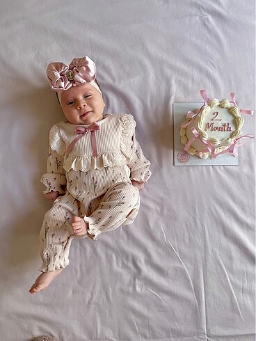 3-6 Ay Beden Kız bebek tulum